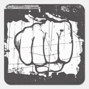 hand punching - sticker