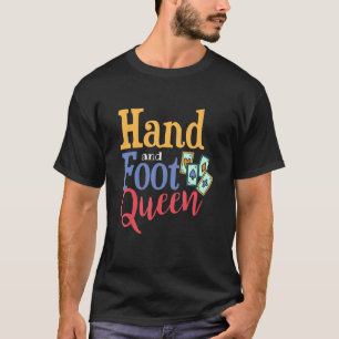 Hand Queen funny Card Game Player Poker Euchre Gam T-Shirt