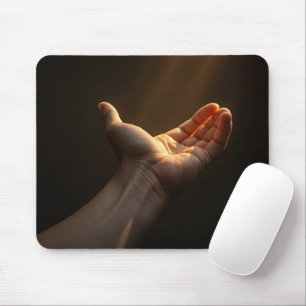 Hand Reaching Out To Sunbeams Mouse Pad