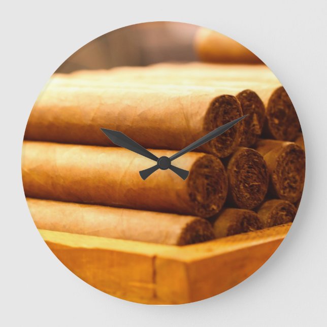 Hand Rolled Cigars from La Romana DR. Large Clock (Front)