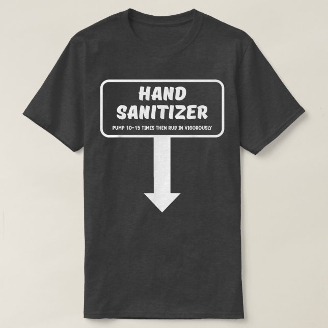 Hand SanitizerFunny Adult Humour Christmas Naughty T-Shirt (Design Front)