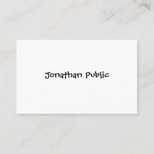 Hand Script Minimalist Modern Simple Template Top Business Card