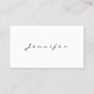 Hand Script Minimalist Template Elegant Modern Business Card