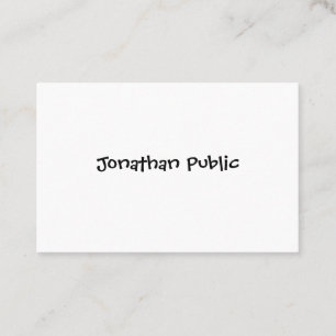 Hand Script Minimalistic Modern Simple Template Business Card