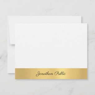 Hand Script Modern Template Felt White Gold Luxury