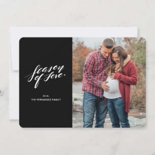hand script season of love Photo Card