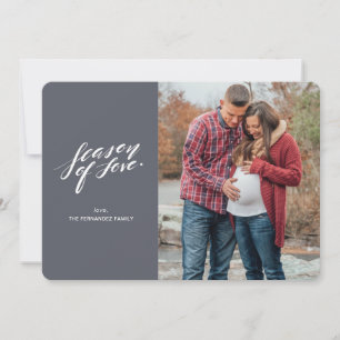 hand script season of love Photo Card