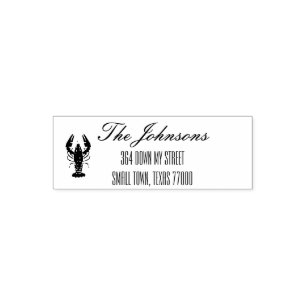Hand Scripted Crawfish Self-inking Stamp