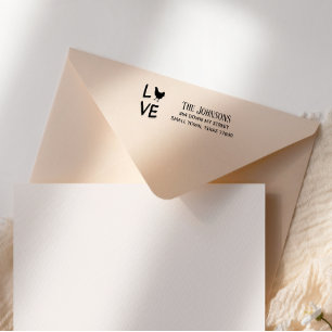 Hand Scripted Cute Love Chicken Self-inking Stamp