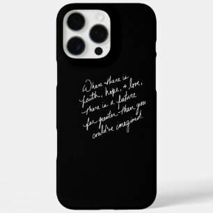 Hand-Scripted Faith Hope and Love Spiritual iPhone 16 Pro Max Case