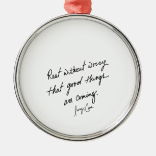 Hand-Scripted Good Things Inspirational Metal Tree Decoration