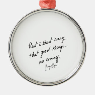 Hand-Scripted Good Things Inspirational Metal Tree Decoration