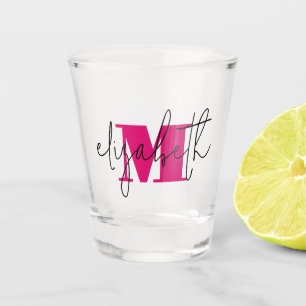 Hand Scripted Name Monogram Shot Glass