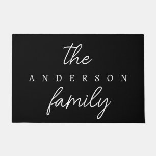 Hand Scripted   Personalised Family Name Doormat  