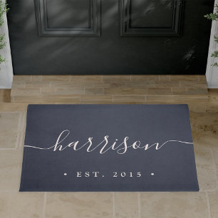 Hand Scripted Personalised Family Name Doormat