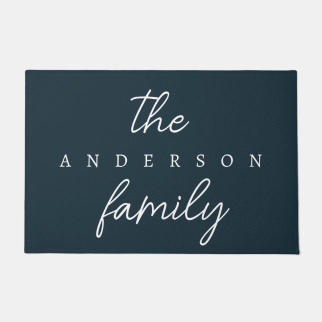 Hand Scripted | Personalised Family Name Doormat (Front)
