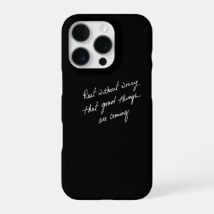 Hand-Scripted Rest Without Worry Spiritual iPhone 16 Pro Case