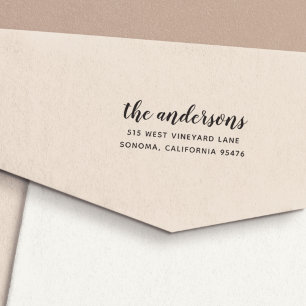 Hand Scripted Return Address Self-inking Stamp