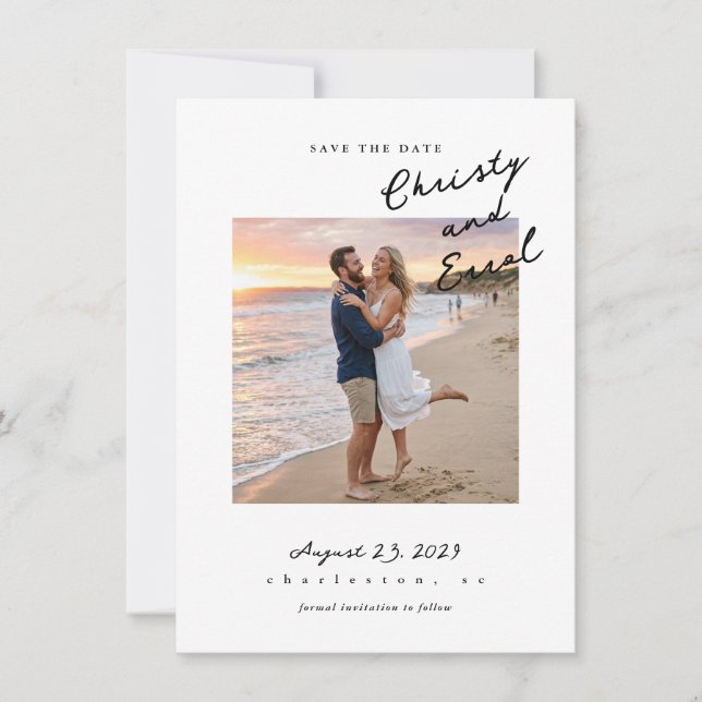 Hand Scripted Save The Date (Front)