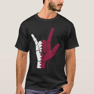 Hand Sign Qatar Flag T-Shirt