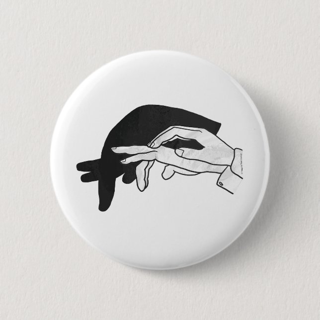 Hand Silhouette Anteater 6 Cm Round Badge (Front)