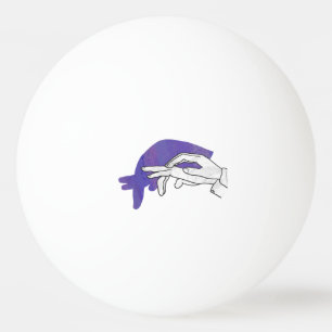 Hand Silhouette Anteater Purple Ping Pong Ball
