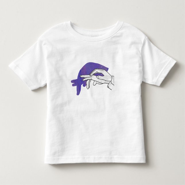 Hand Silhouette Anteater Purple Toddler T-Shirt (Front)