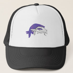 Hand Silhouette Anteater Purple Trucker Hat