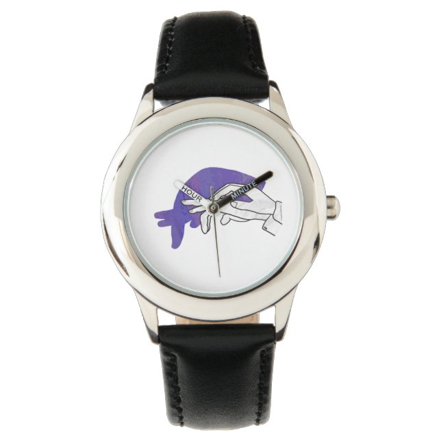Hand Silhouette Anteater Purple Watch (Front)