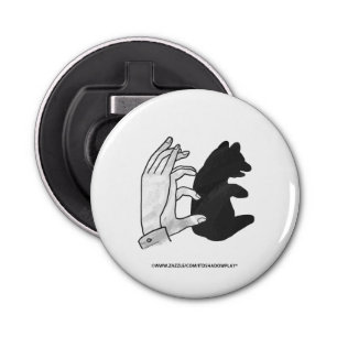 Hand Silhouette Bear Cub Bottle Opener