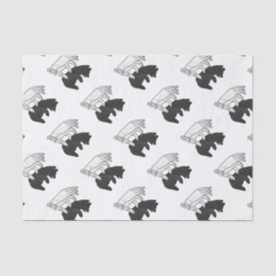 Hand Silhouette Bear Cub Tissue Paper