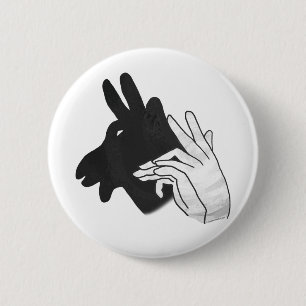 Hand Silhouette Billy Goat 6 Cm Round Badge
