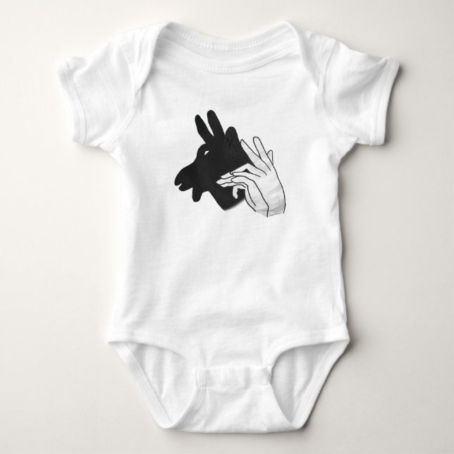 Hand Silhouette Billy Goat Baby Bodysuit (Front)
