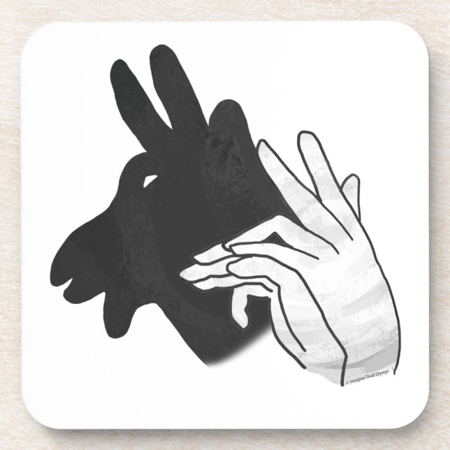 Hand Silhouette Billy Goat Coaster (Front)