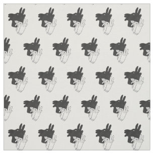 Hand Silhouette Billy Goat Grey Fabric