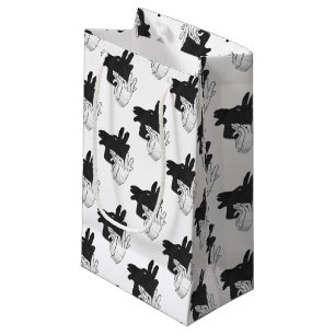 Hand Silhouette Billy Goat Grey Small Gift Bag