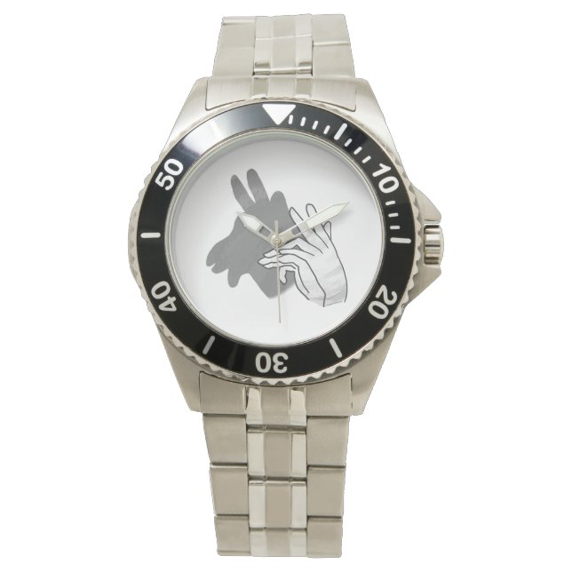 Hand Silhouette Billy Goat Grey Watch (Front)