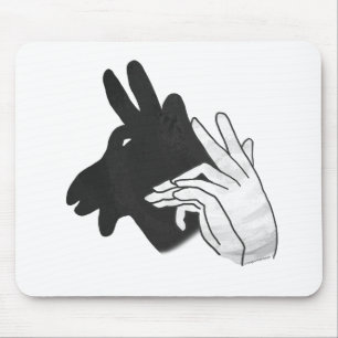 Hand Silhouette Billy Goat Mouse Pad
