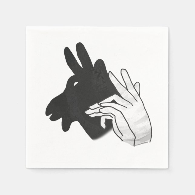 Hand Silhouette Billy Goat Napkin (Front)