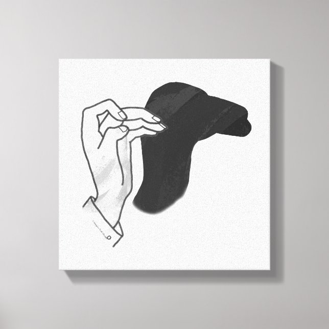 Hand Silhouette Camel Canvas Print (Front)