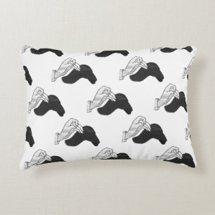 Hand Silhouette Camel Decorative Cushion