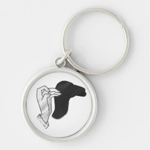 Hand Silhouette Camel Key Ring