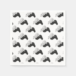 Hand Silhouette Camel Napkin