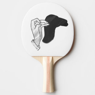 Hand Silhouette Camel Ping Pong Paddle