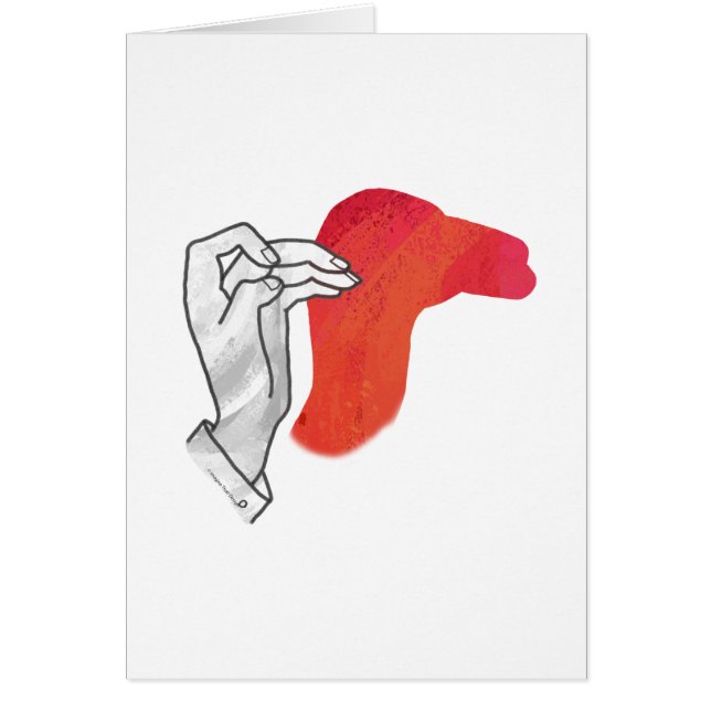 Hand Silhouette Camel Red (Front)