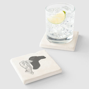Hand Silhouette Camel Stone Coaster