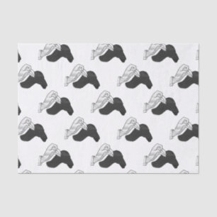 Hand Silhouette Camel Tissue Paper
