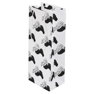 Hand Silhouette Camel Wine Gift Bag