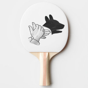 Hand Silhouette Dog Ping Pong Paddle