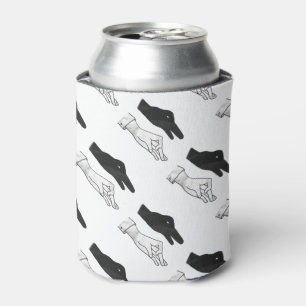 Hand Silhouette Duck Can Cooler